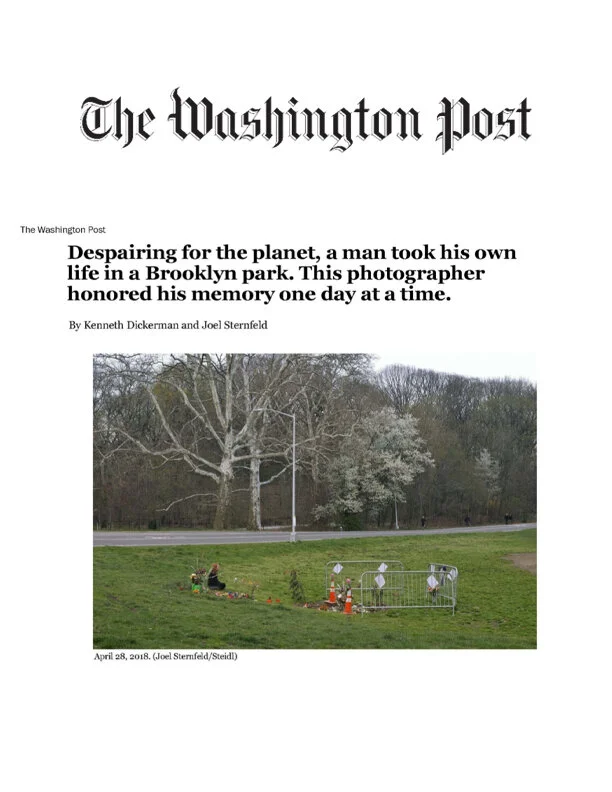 Despairing for the planet, a man took his own life in a Brooklyn park. This photographer honored his memory one day at a time 