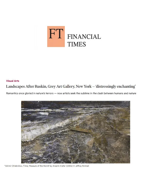 Landscapes After Ruskin, Grey Art Gallery, New York, by Ariella Budick