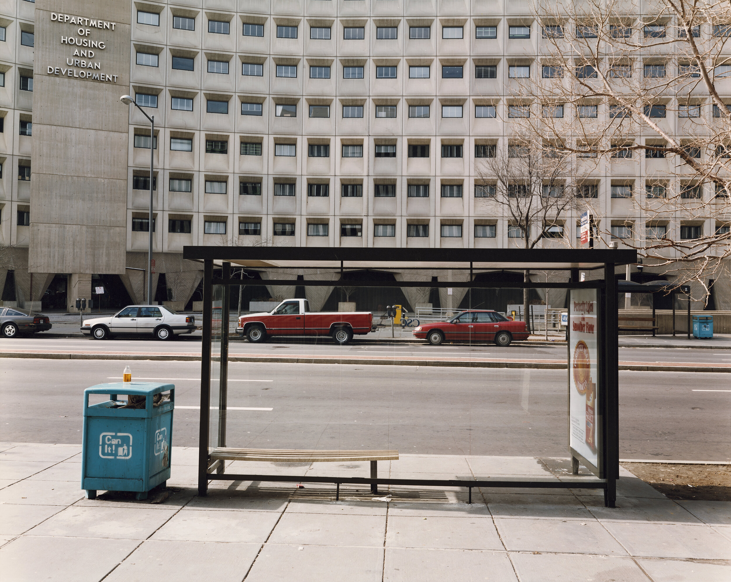 Metro Bus Shelter, 7th Street, Southwest, Washington, D.C., April 1995