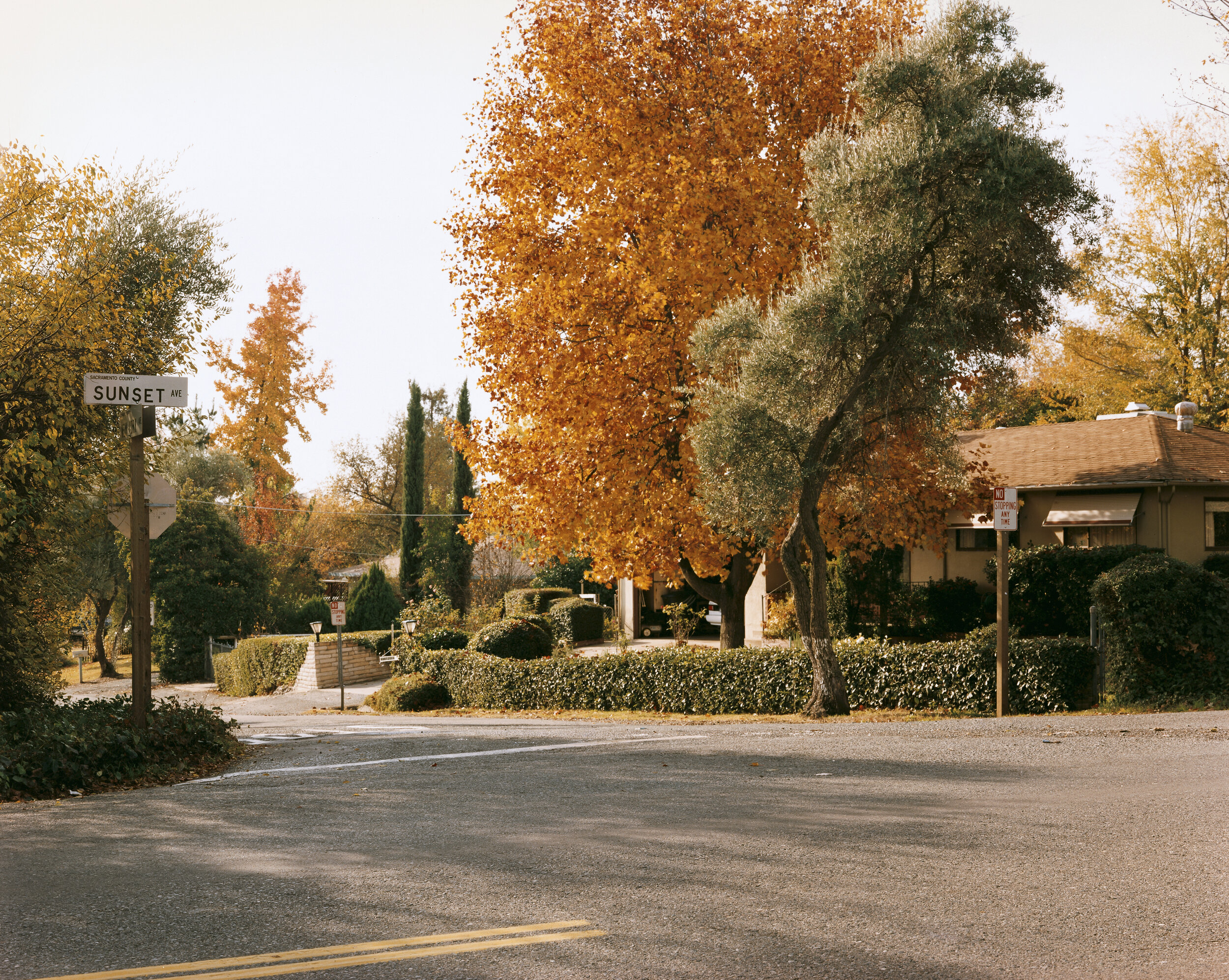 Sunset Avenue at New York Avenue, Fair Oaks, California, November 1993