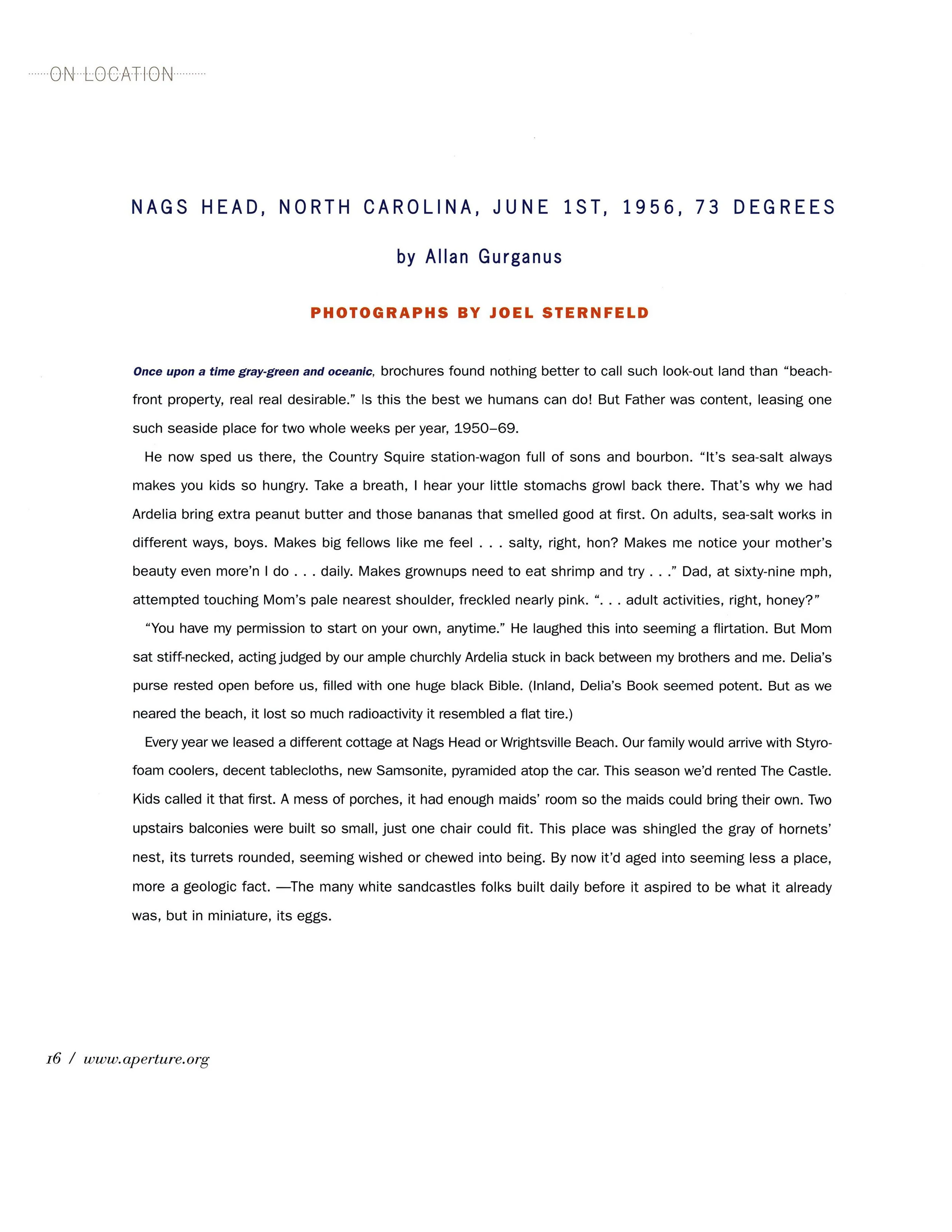 Print Article- Nags Head, North Carolina, June 1st, 1956, 73 Degrees | Aperture | Fall 2005_Page_01.jpg
