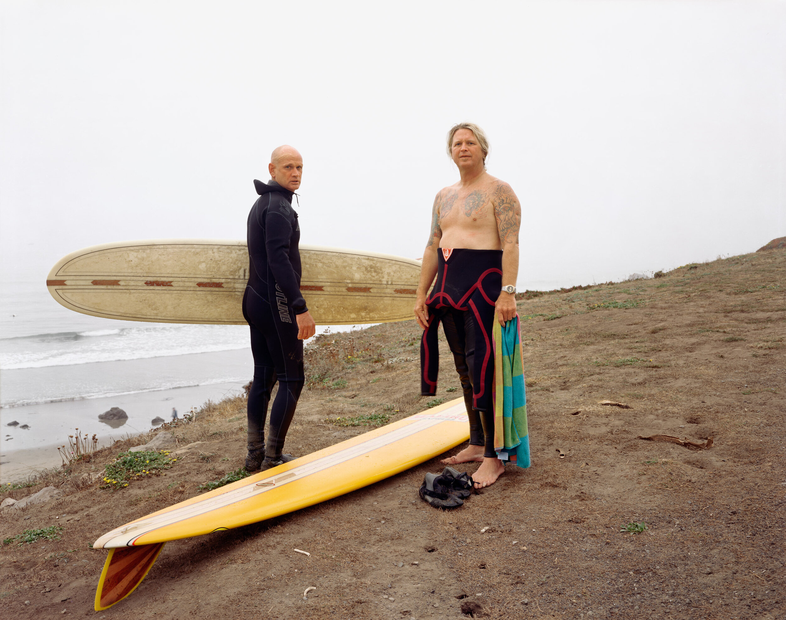 Surfers Passing, Salmon Creek Beach, California, August 2000