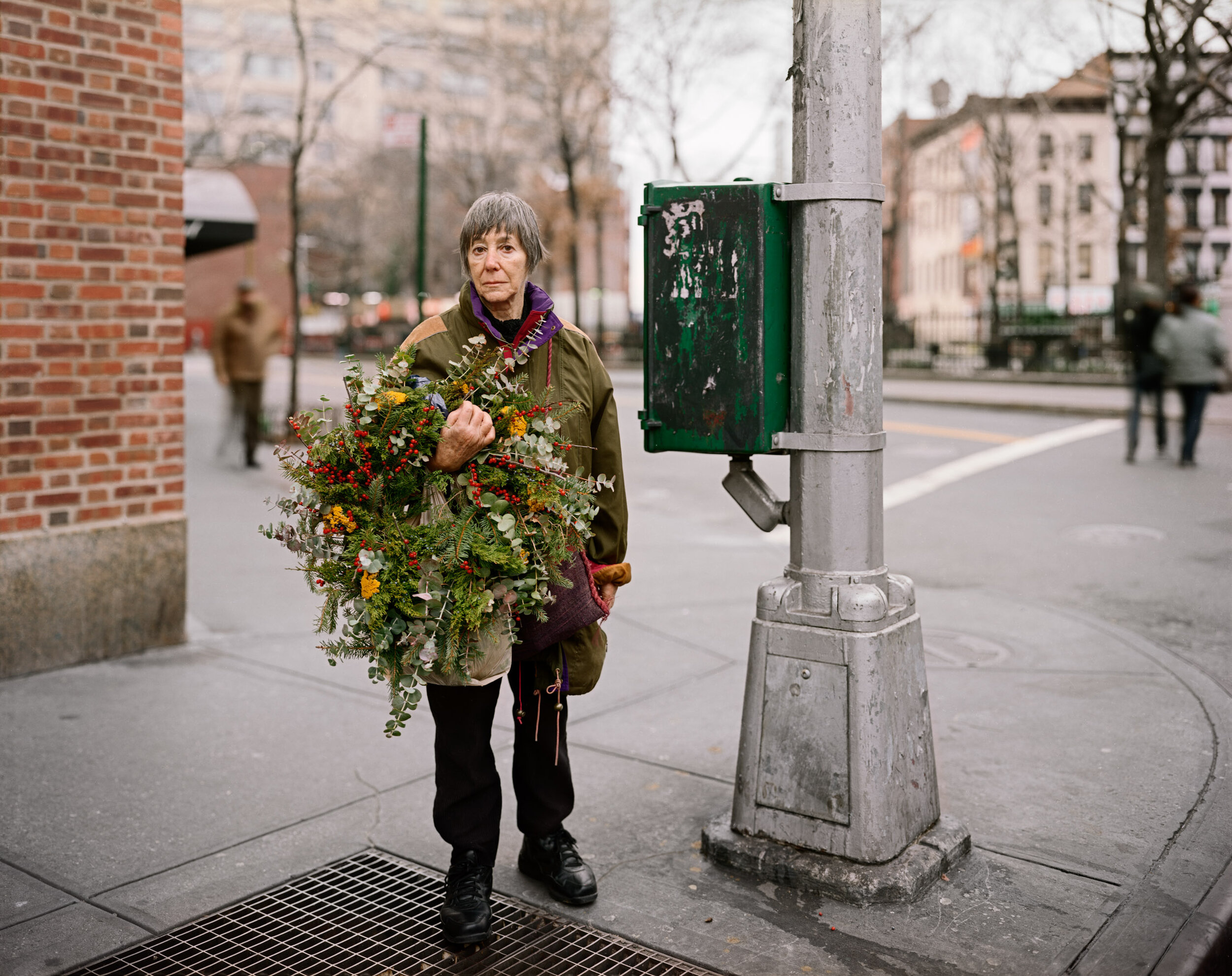 A Woman with a Wreath, New York, New York, December 1998