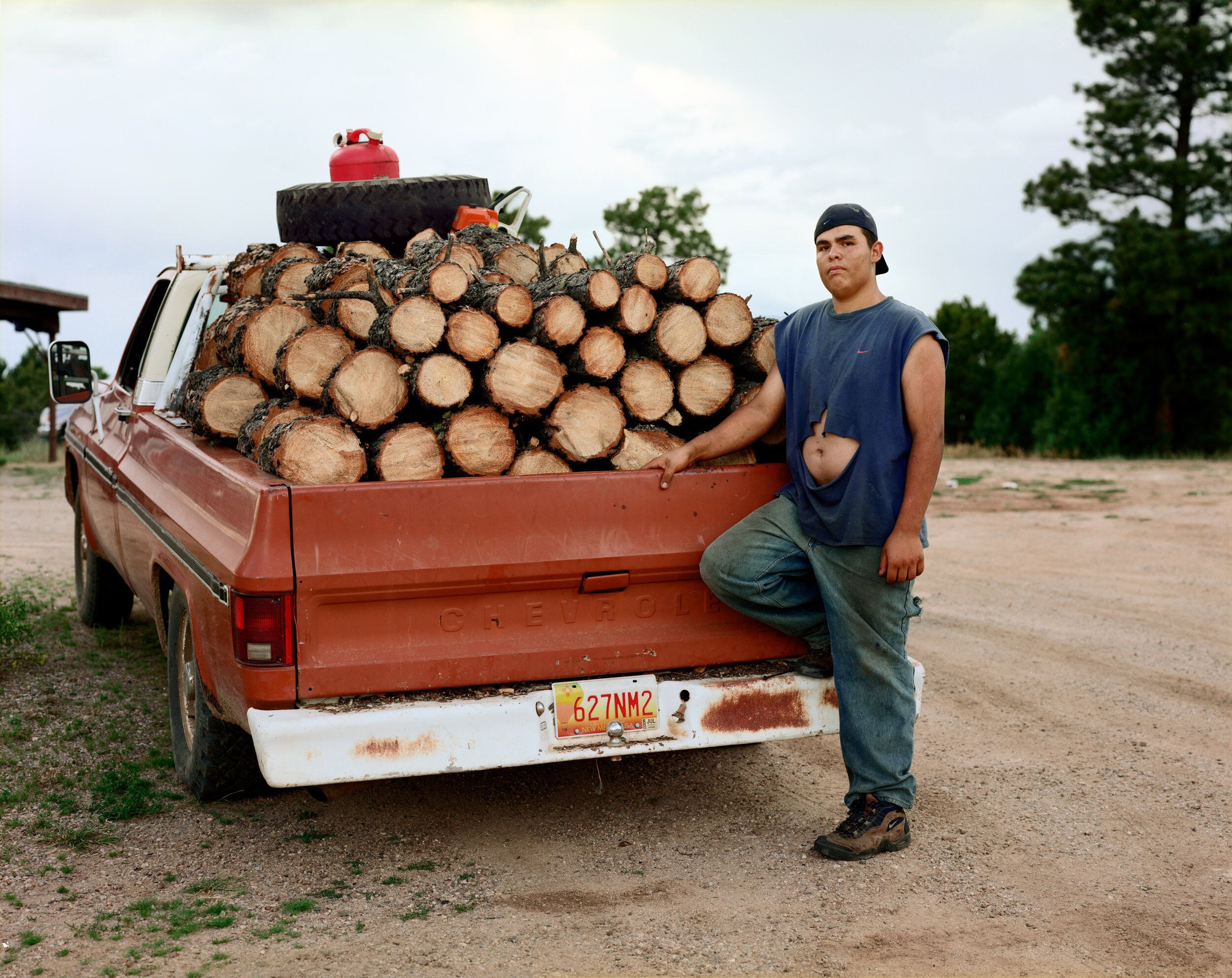 A Woodcutter Returning to Truchas, New Mexico, August 1999