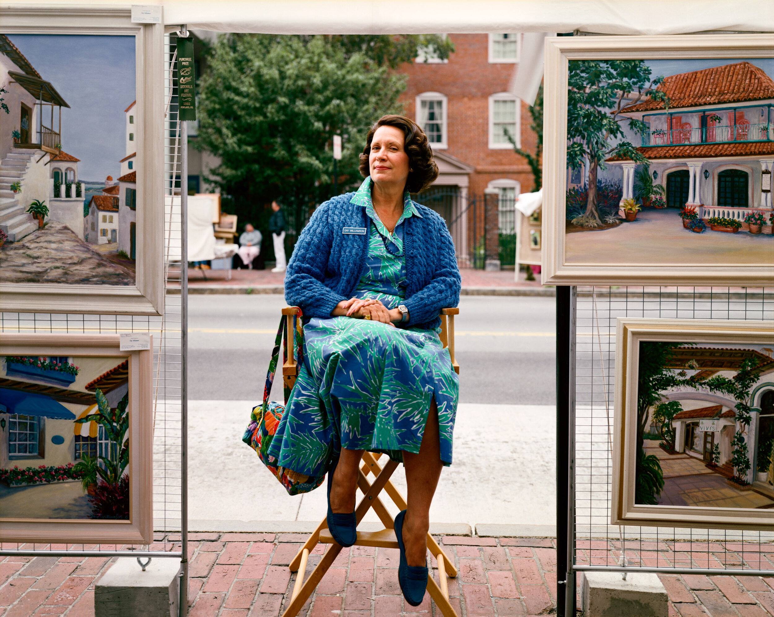 A Woman with Her Artwork, Portland, Maine, August 1992