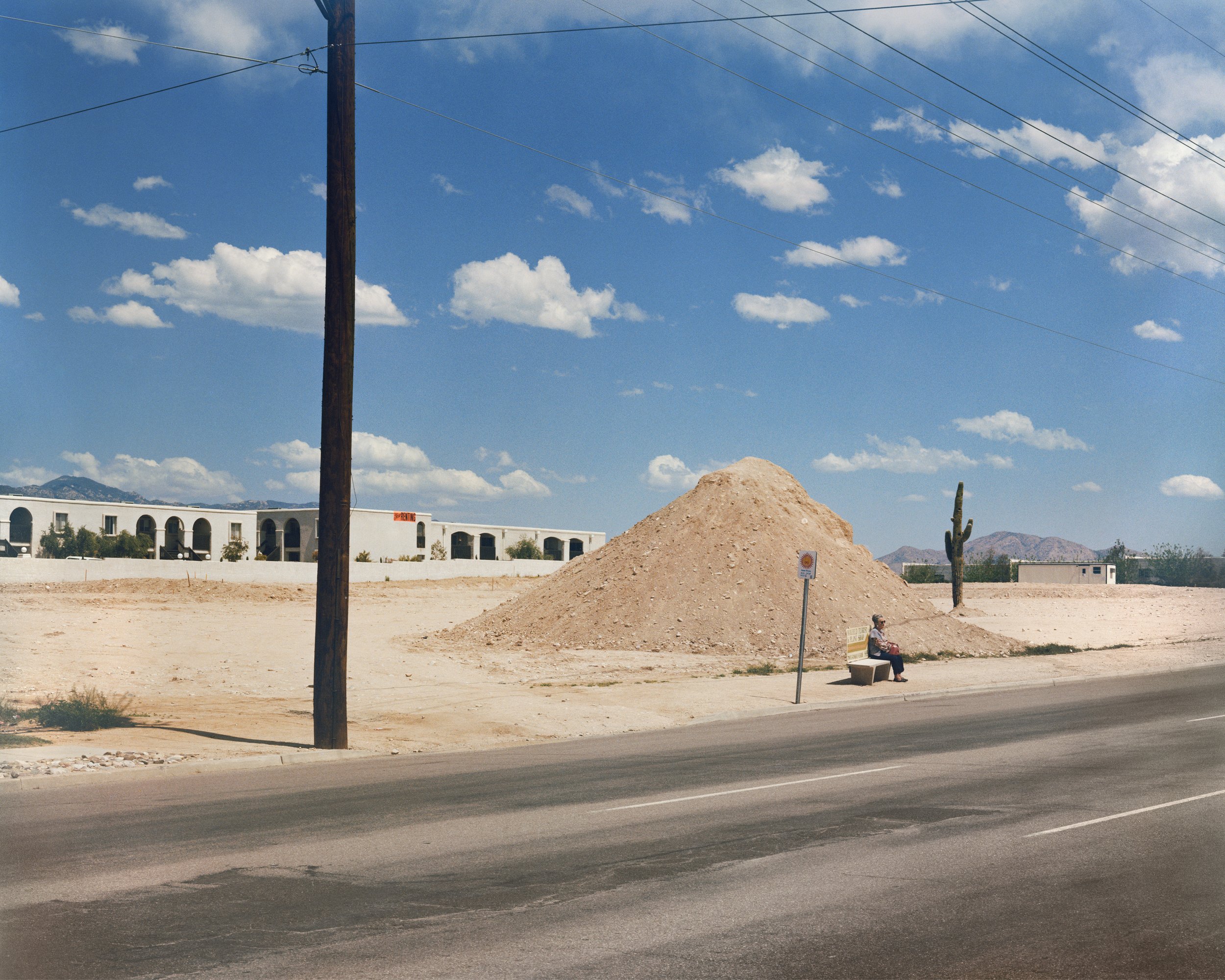 A Bus Stop in Tucson, Arizona, July 1979