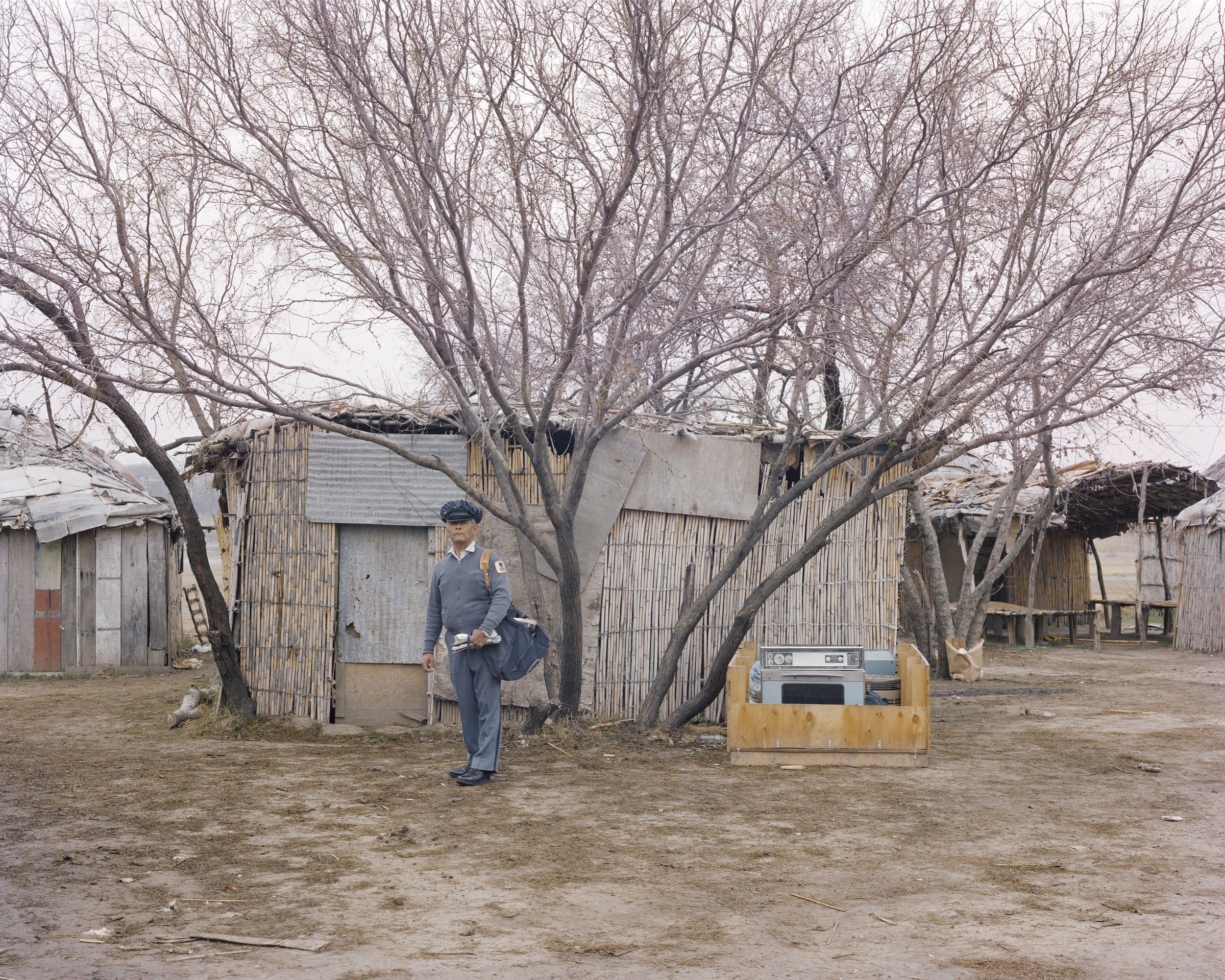  A Letter Carrier Delivering Mail in a Kickapoo Village Tribe, Eagle Pass, Texas, January 1983