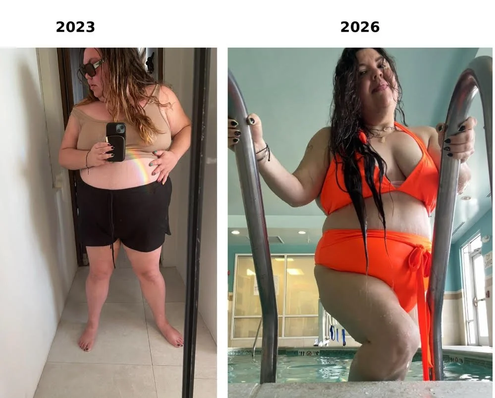 The version of me that went to @bodyimagebootcamp Mexico in 2023 is not the version of me in 2026 who wears an orange bikini with a no big deal mindset. 
When I tell people I am planning a retreat in Mexico this October 30-November 3 with my fellow b