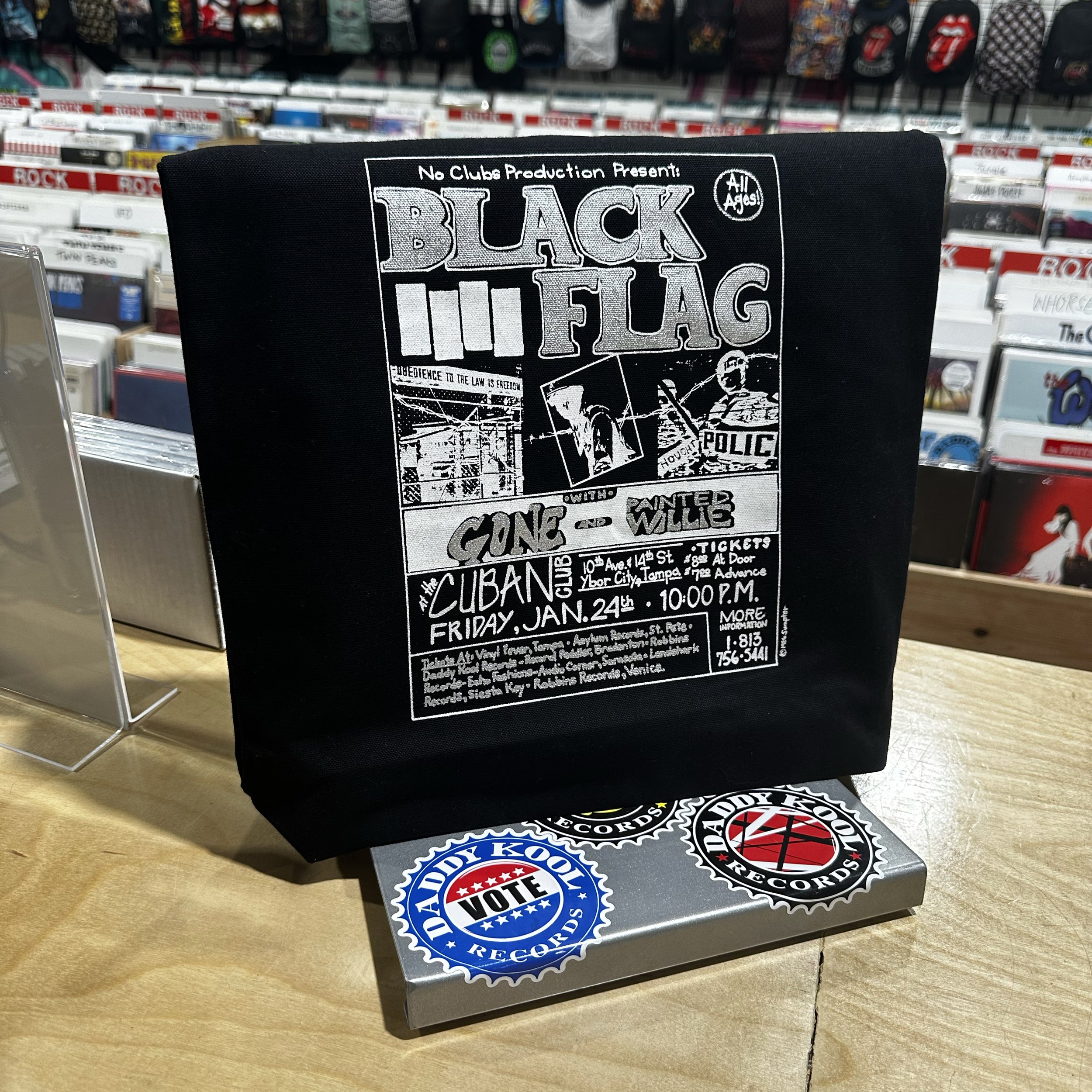 BLACK FLAG with GONE &amp; PAINTED WILLIE (black) $11.99