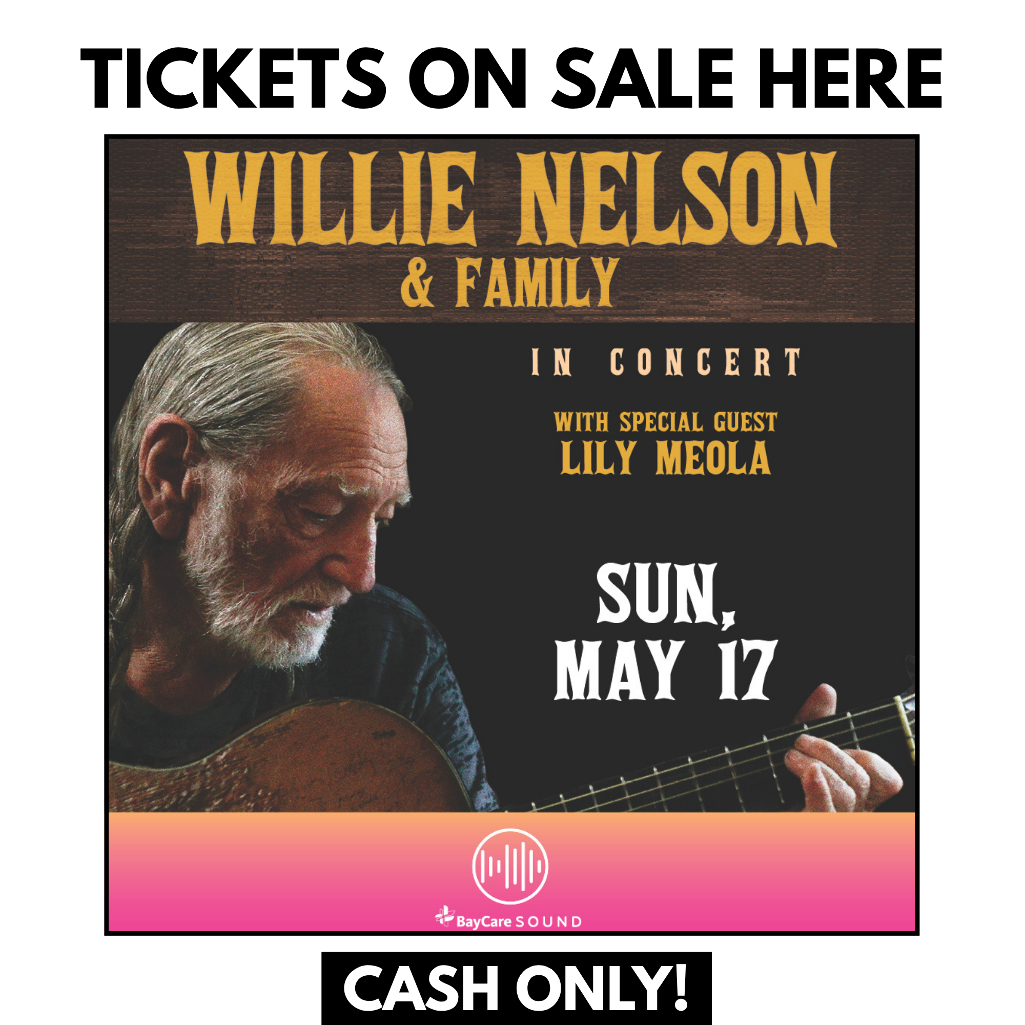 Willie Nelson Tickets at Daddy Kool Records.png