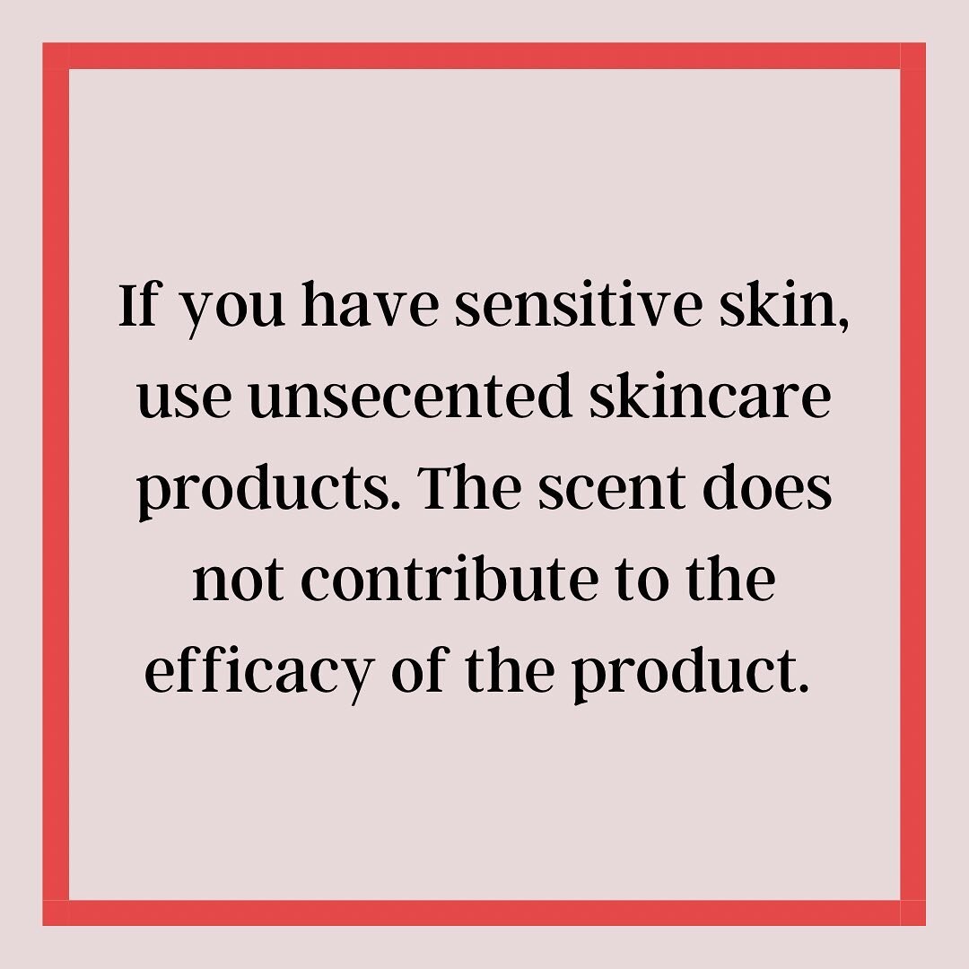 Got sensitive skin? Make sure to take care of it properly. Products that contain scents can cause a negative reaction. Try to eliminate scents in your skincare and makeup as much as possible. #skintips #sensitiveskin #cleanskincare
