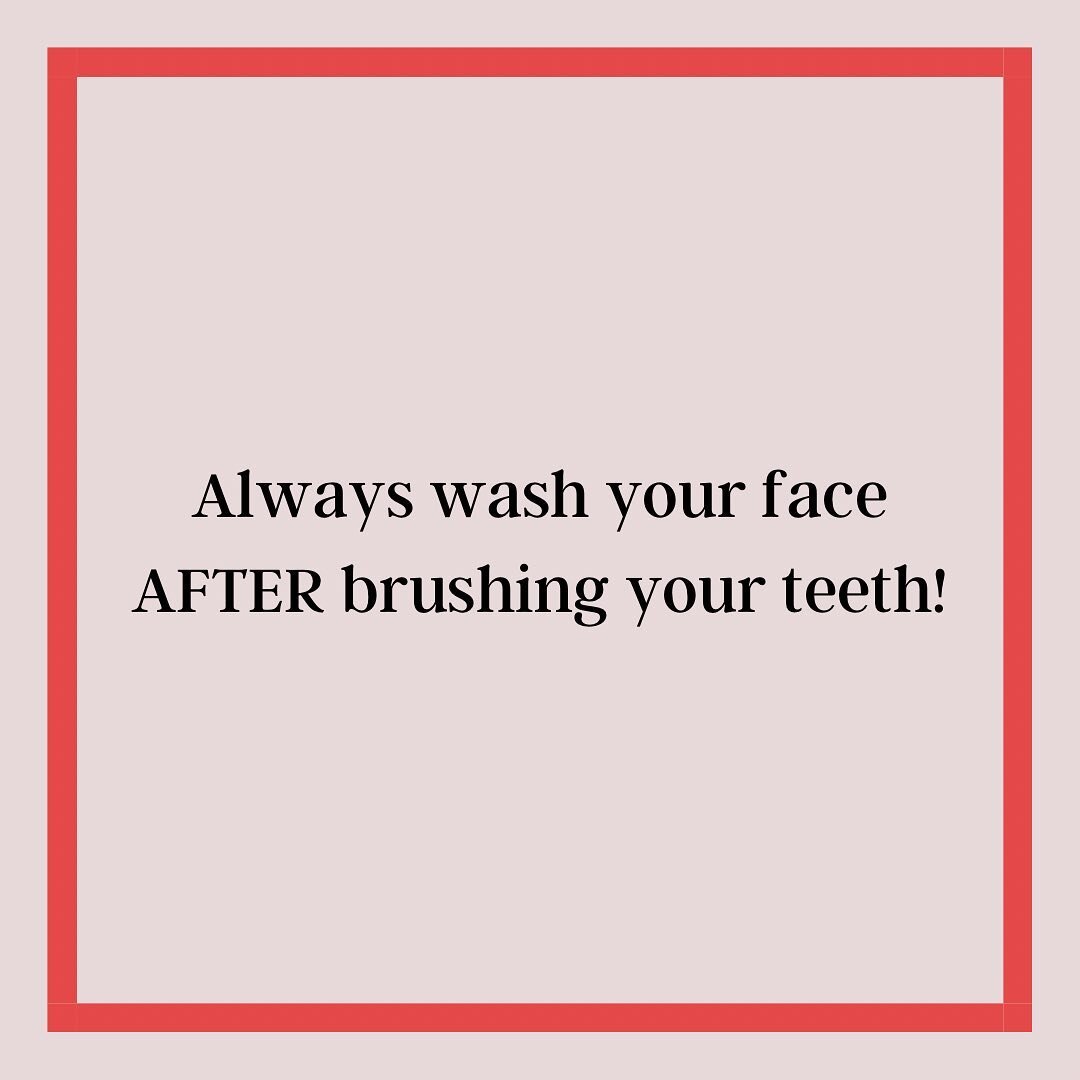 Did you know this really makes a difference? Don&rsquo;t waste your wonderful products by rinsing and wiping them off around your mouth after brushing your teeth.