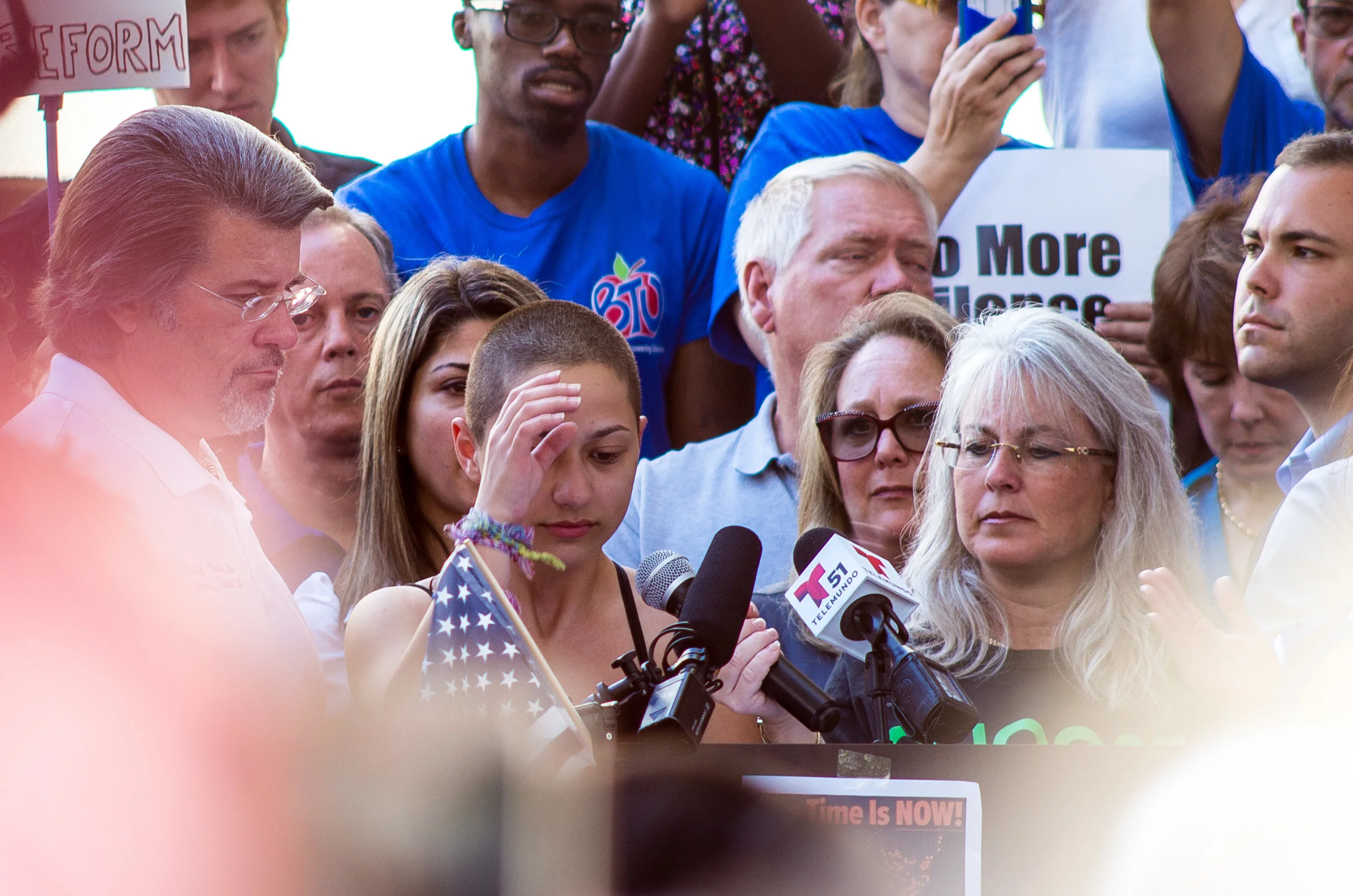 Emma Gonzalez delivered a speech at a gun safety rally in Fort Lauderdale, Florida on Feb. 17. | Credit: Wikimedia Commons