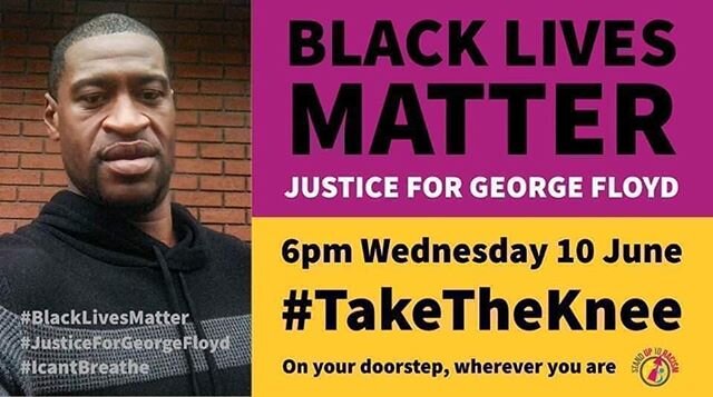 #taketheknee 
At 6pm tomorrow, June 10th
#blacklivesmatter #justiceforGeorgeFloyd #icantbreathe 
#solidarity
#community