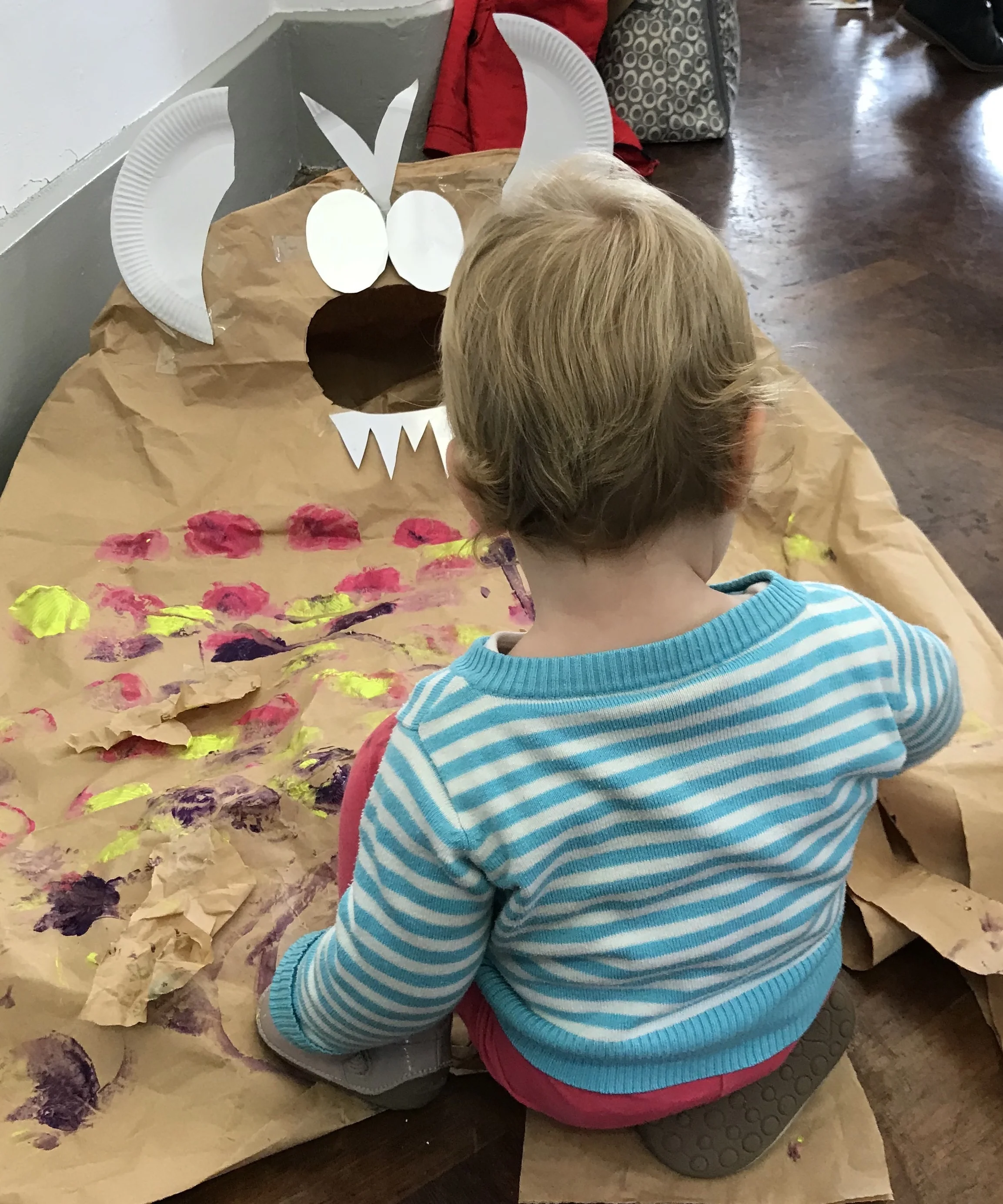 A participant at The Colour Club’s “The Gruffalo” workshop this autumn