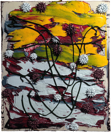 "entropy and negentropy" 18"x15", Oil on Paper, #1-13, 2013