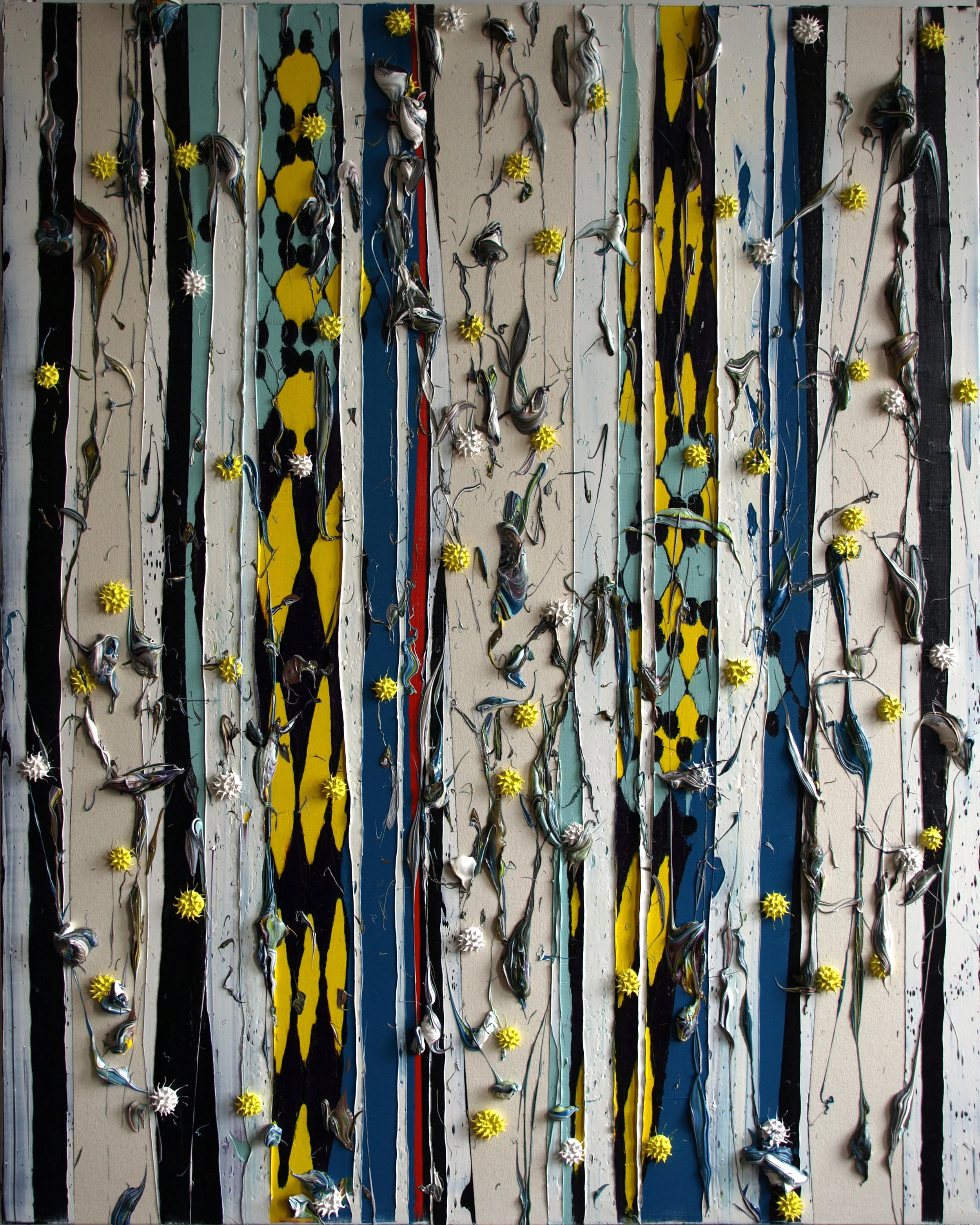 "adamantine determination... unflinching" 60" x 48", Oil on Canvas over Wood Panel, #445, 2014