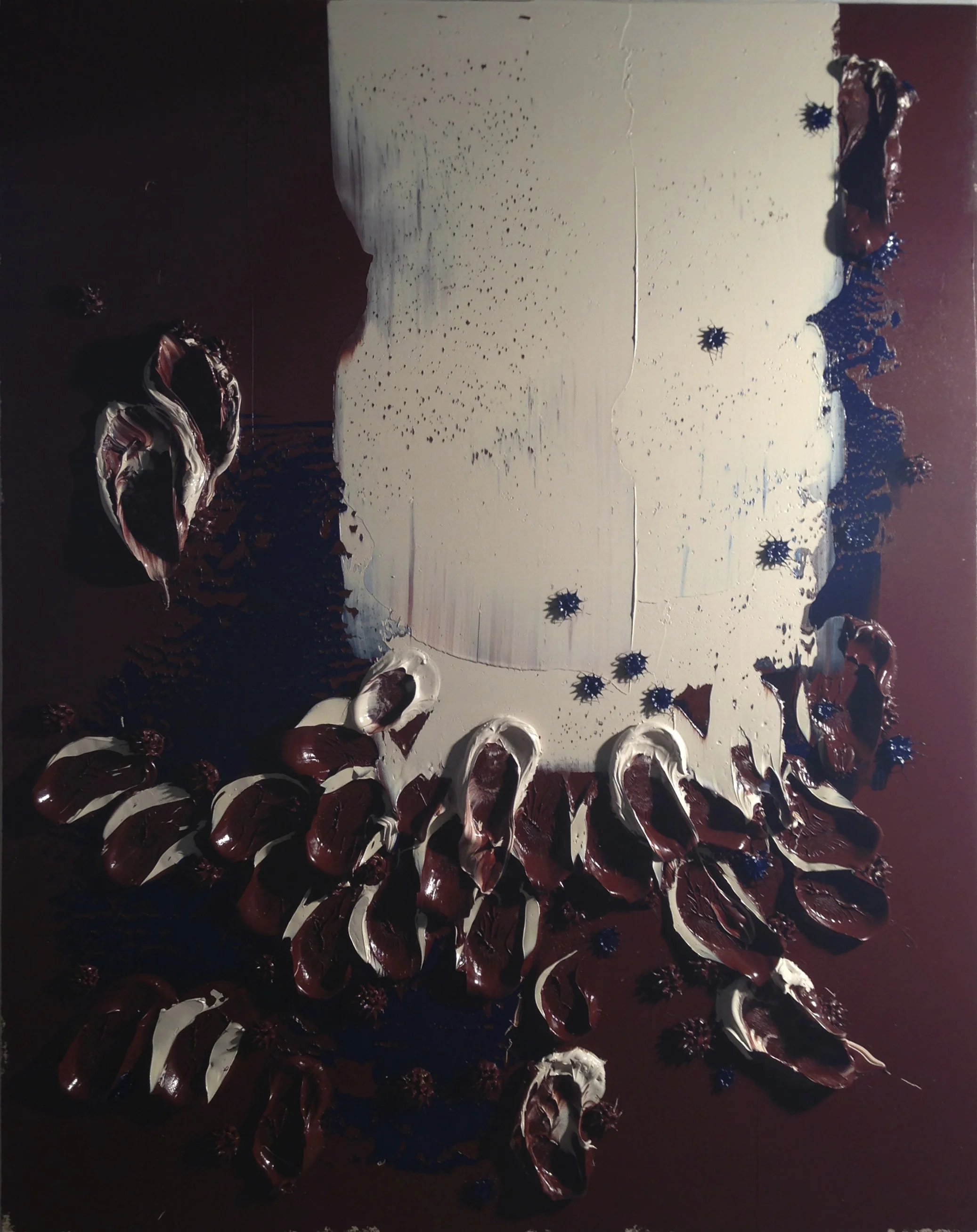 "mas allí de" 122 x 98cm, Oil on Canvas over Wood Panel, #423, 2013