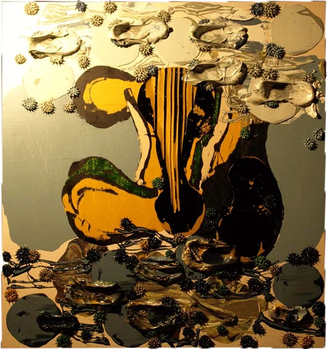 "t = r x F" 50" x 46", Oil on Canvas over Wood Panel, #290, 2008