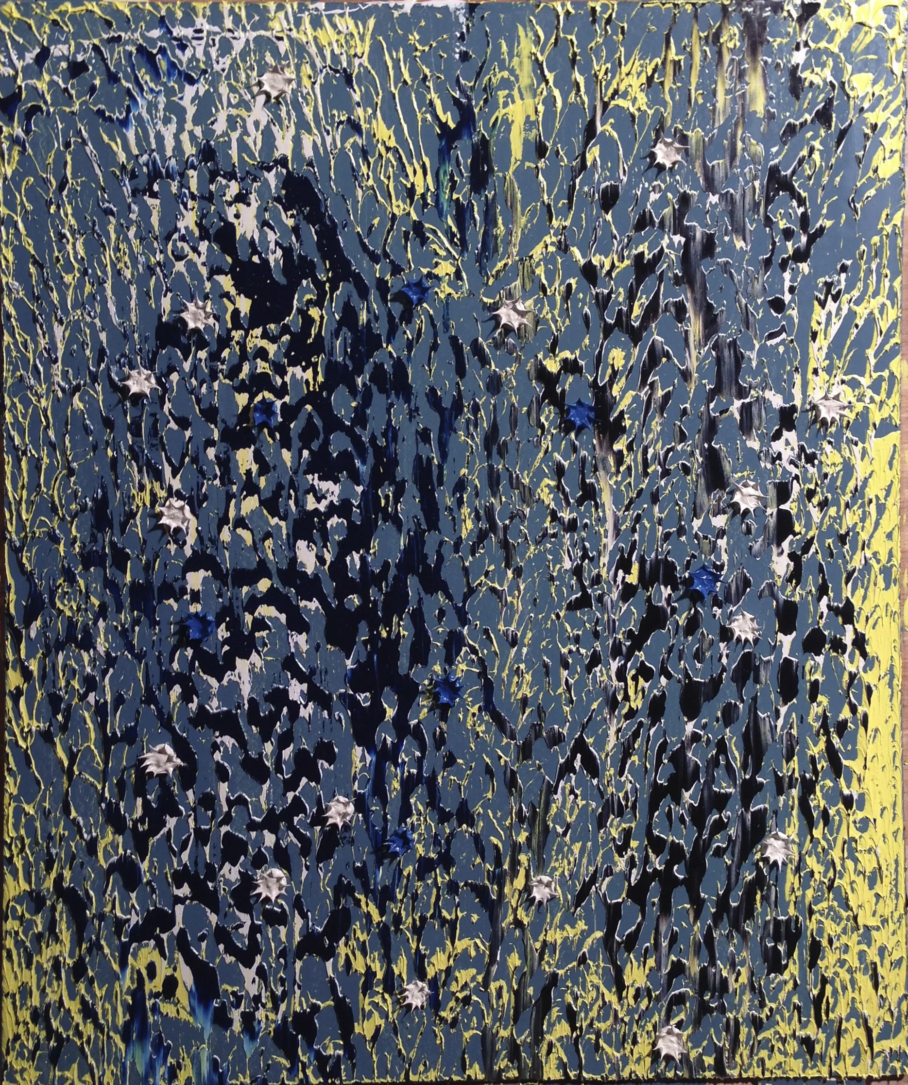 "nth level recursion" 18"x15", Oil on Paper, #2-13, 2013