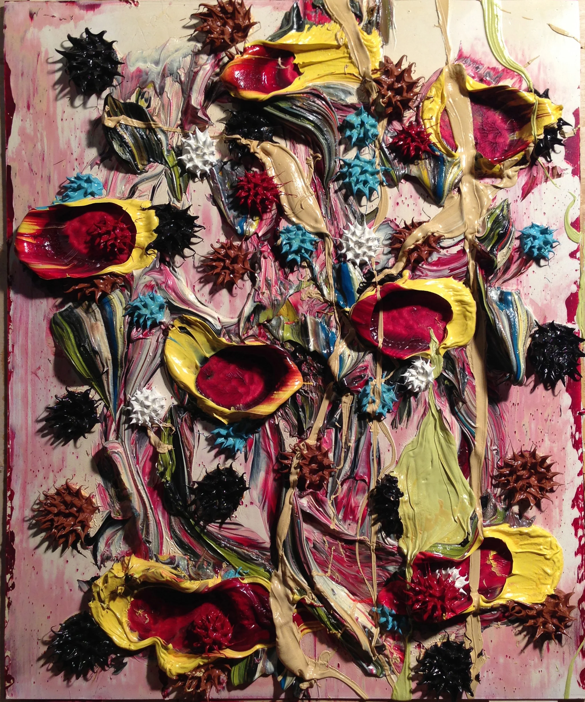 "wtfbbq?" 18"x15", Oil on Paper, #20-11, 2011