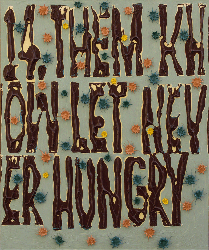 "HUNGRY" 18" x 15", Oil on Paper, #1-10, 2010