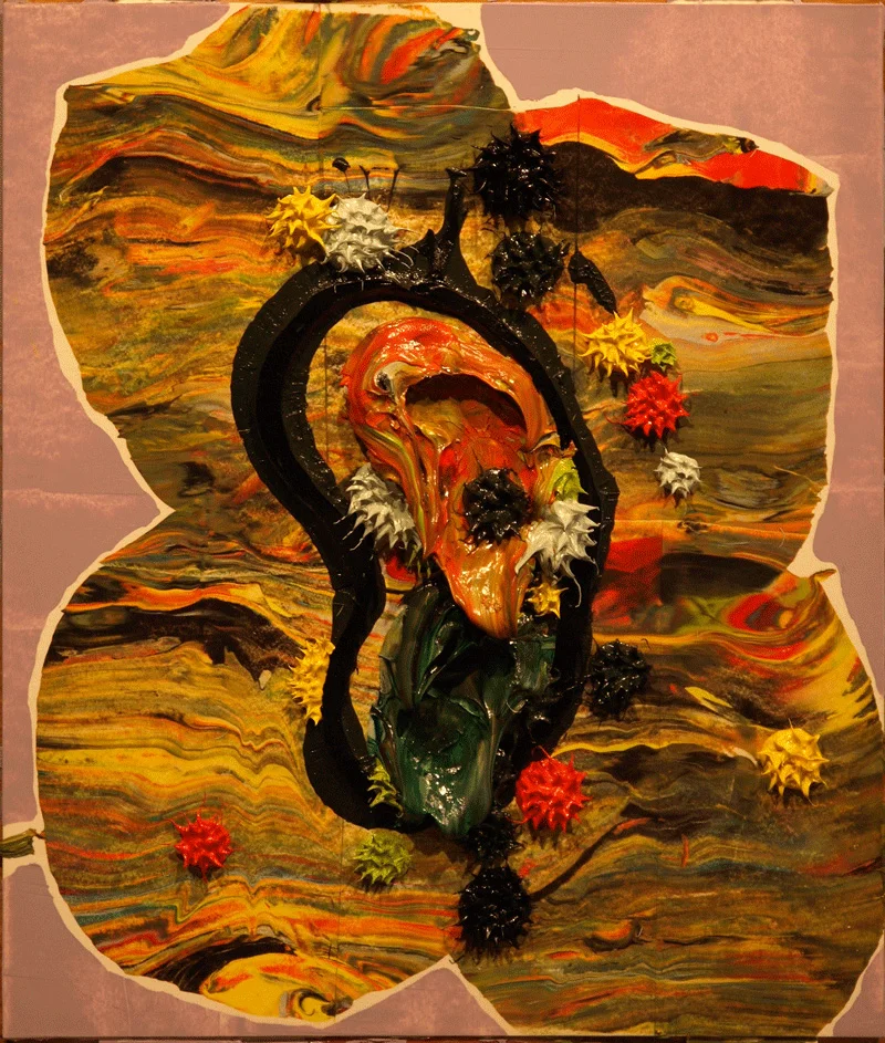 "This Weightless, Painful Moment" 18"x15", Oil on Paper, #1-09, 2009