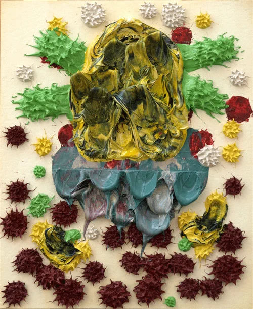 "All Give Way" 47 x 38cm, Oil on Paper, #8-08, 2008