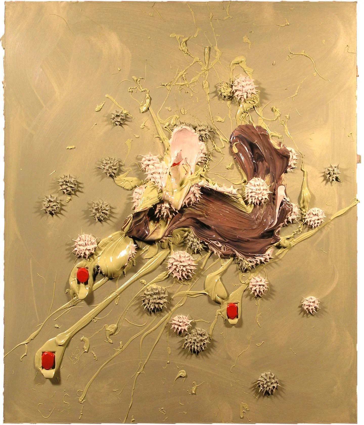 "Scatter" 18" x 15", Oil on Paper, #9-04, 2004