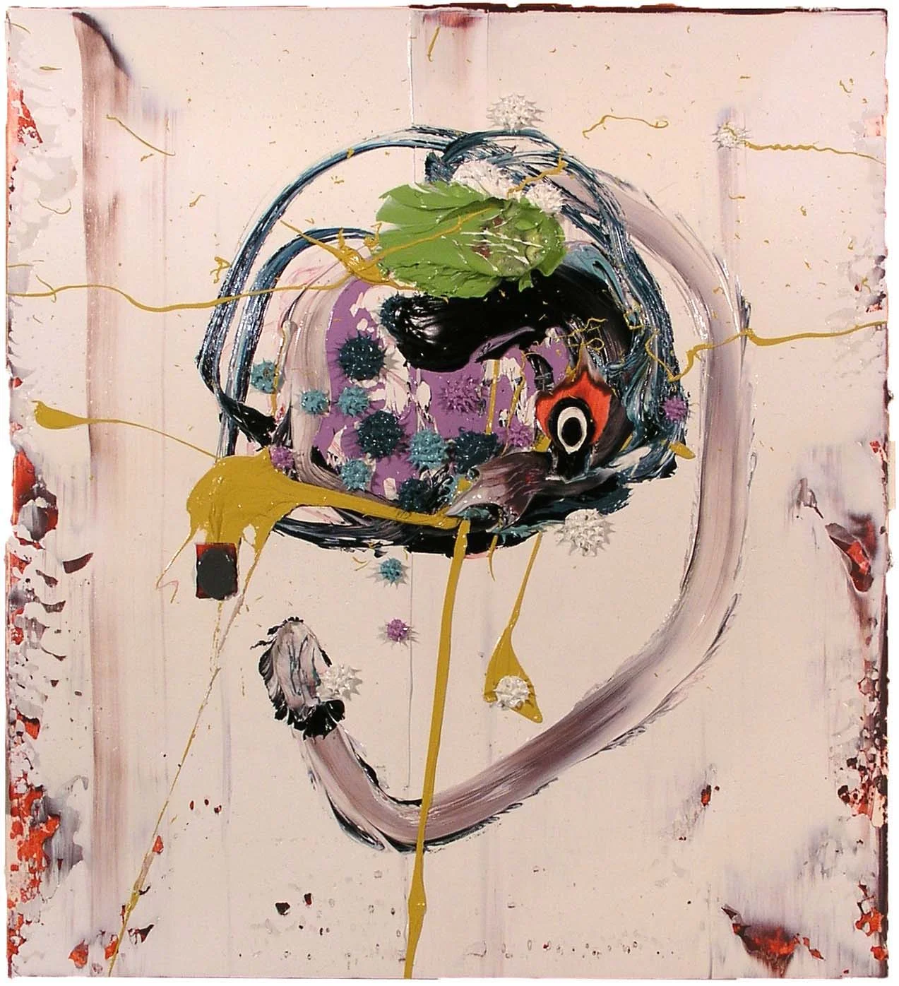 "Happy" 18" x 15', Oil on Paper, #14-03, 2003