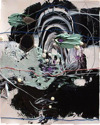 "Spinner" 20" x 22", Oil on Paper, #4-03, 2003