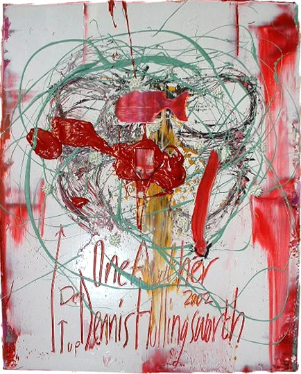 "One Another" 20" x 22", Oil on Paper, #2-03, 2003