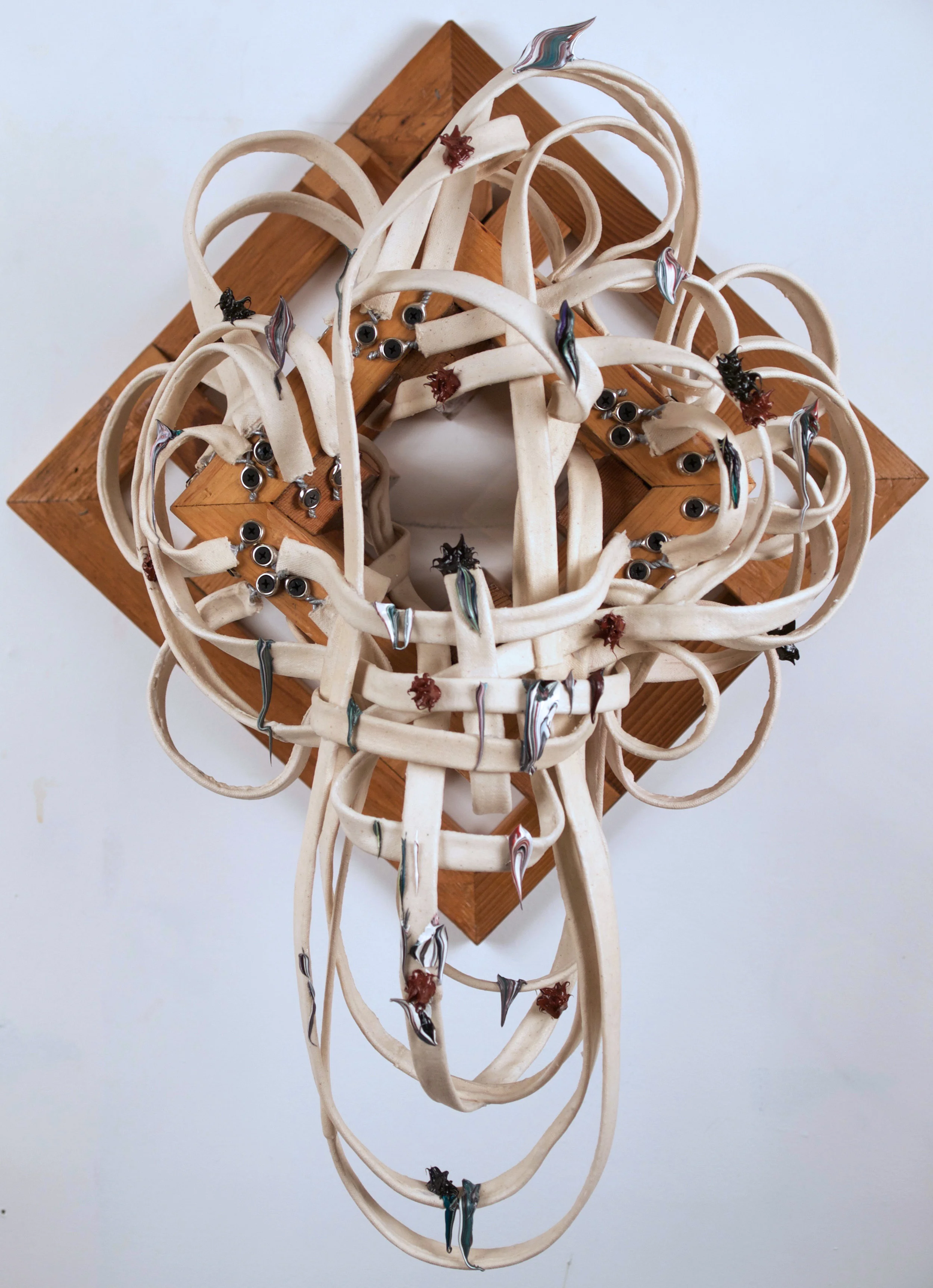 “Laocoón” 48” x 36”, Oil on Canvas over Wire and Wood, #563, 2018