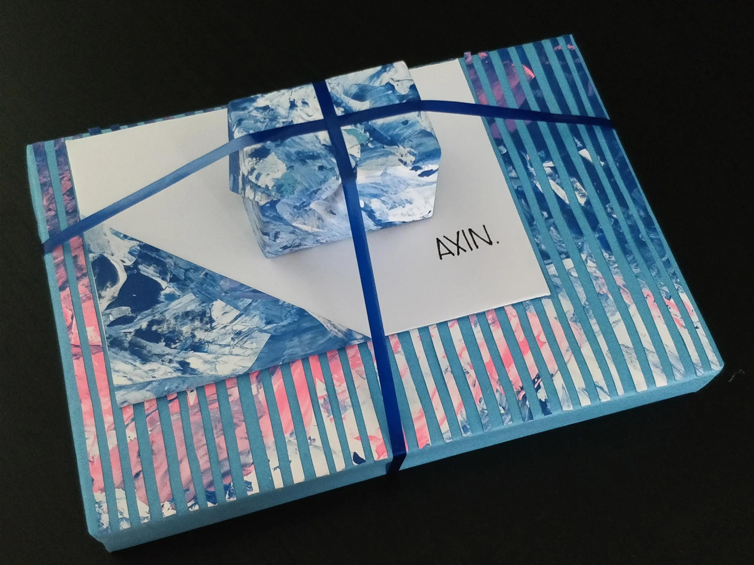 hand-painted custom wrapping paper