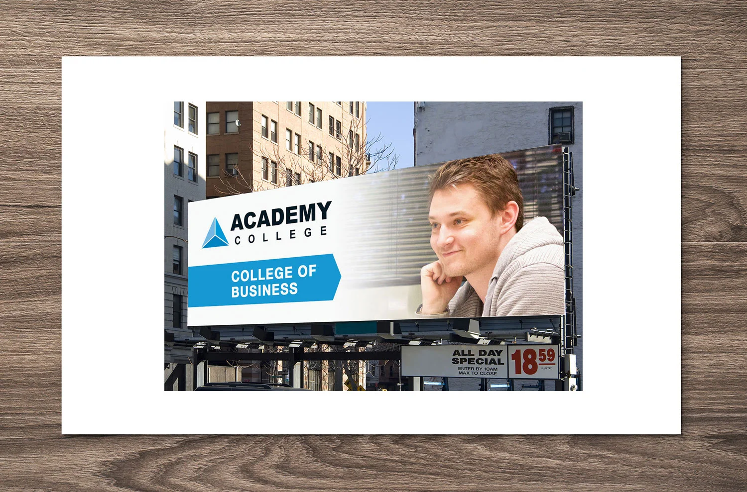  Billboard design, Academy College 
