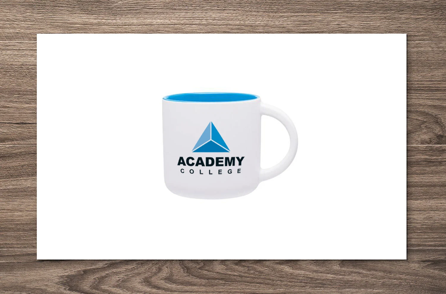  Imprinted coffee mug, Academy College 