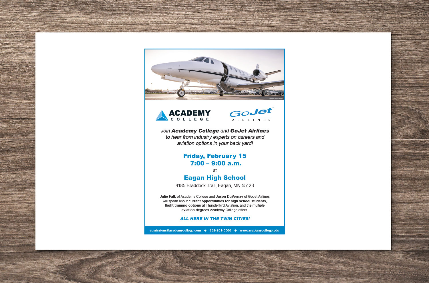  Flyer design, Academy College 