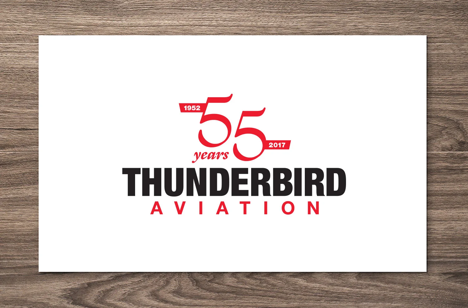  Anniversary logo, Thunderbird Aviation 