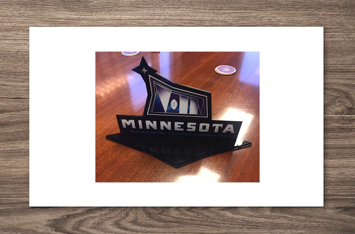  Table centerpiece, Minnesota Super Bowl Host Committee 