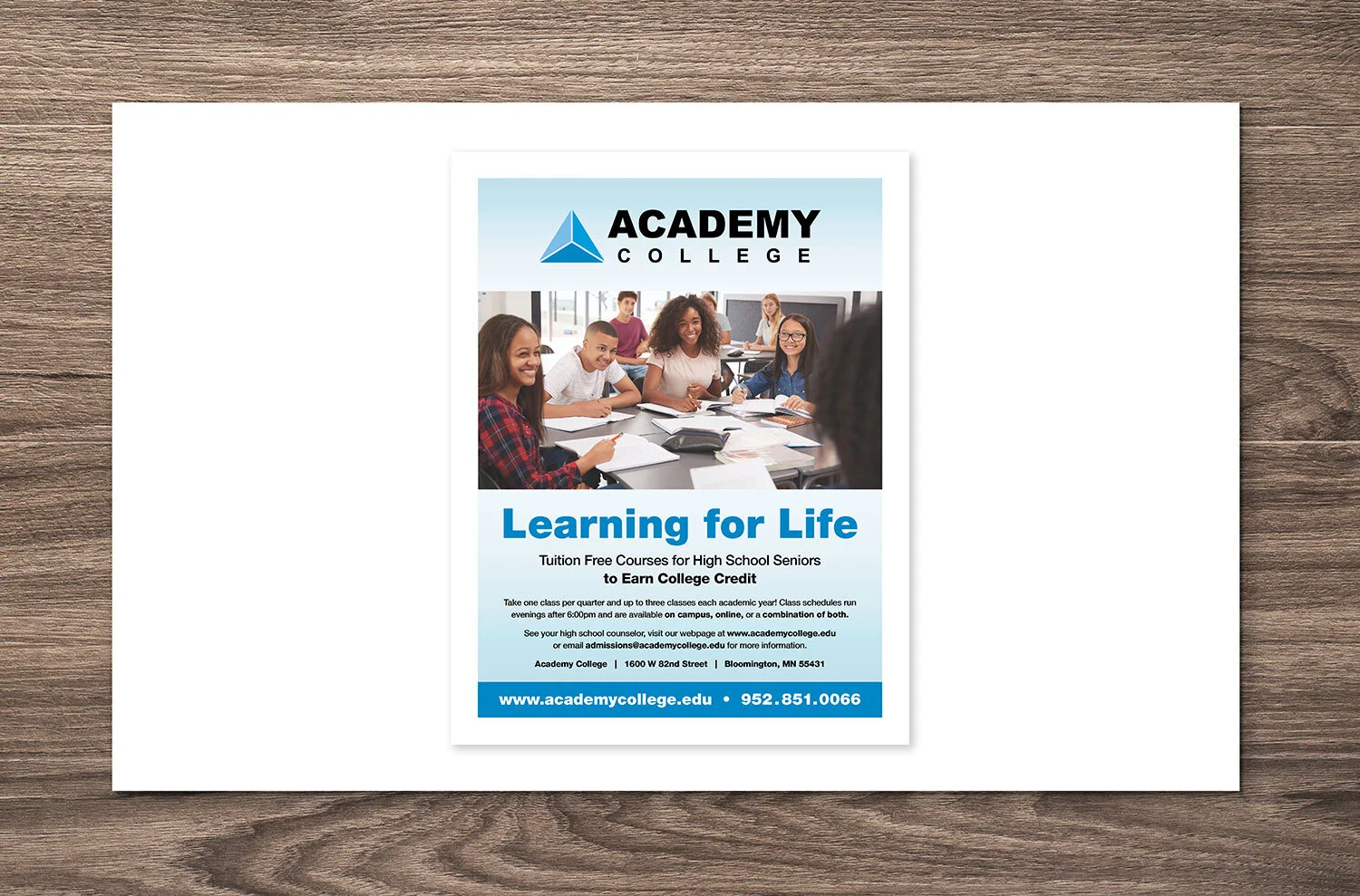  Flyer design, Academy College 