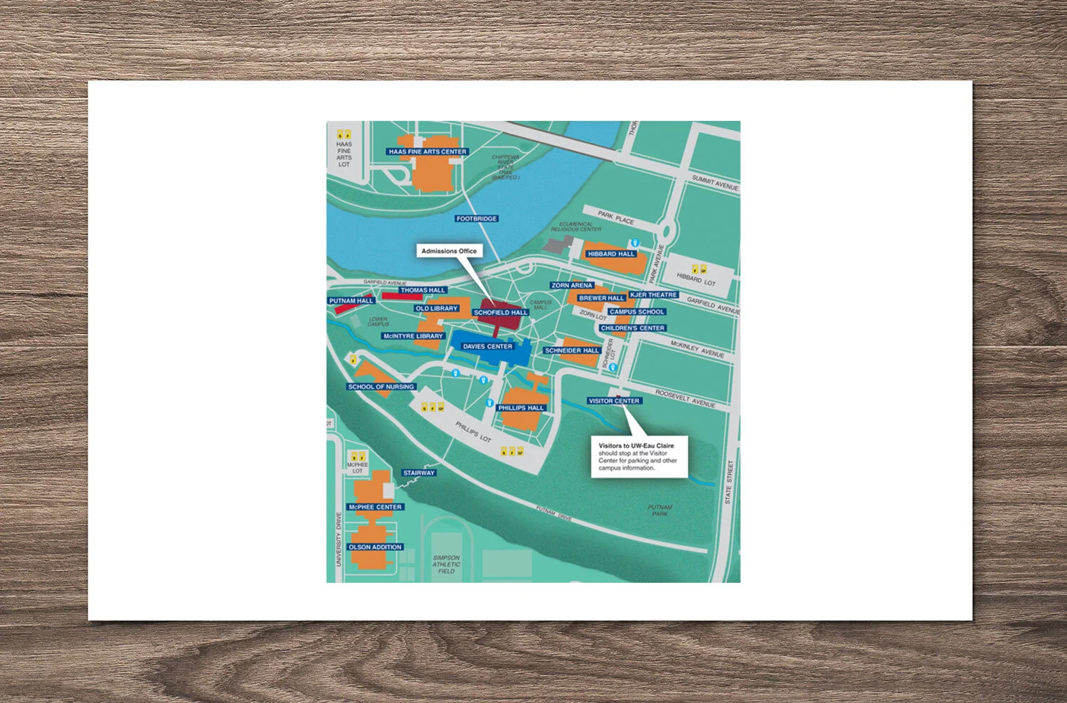  Campus map illustration, UW-Eau Claire 