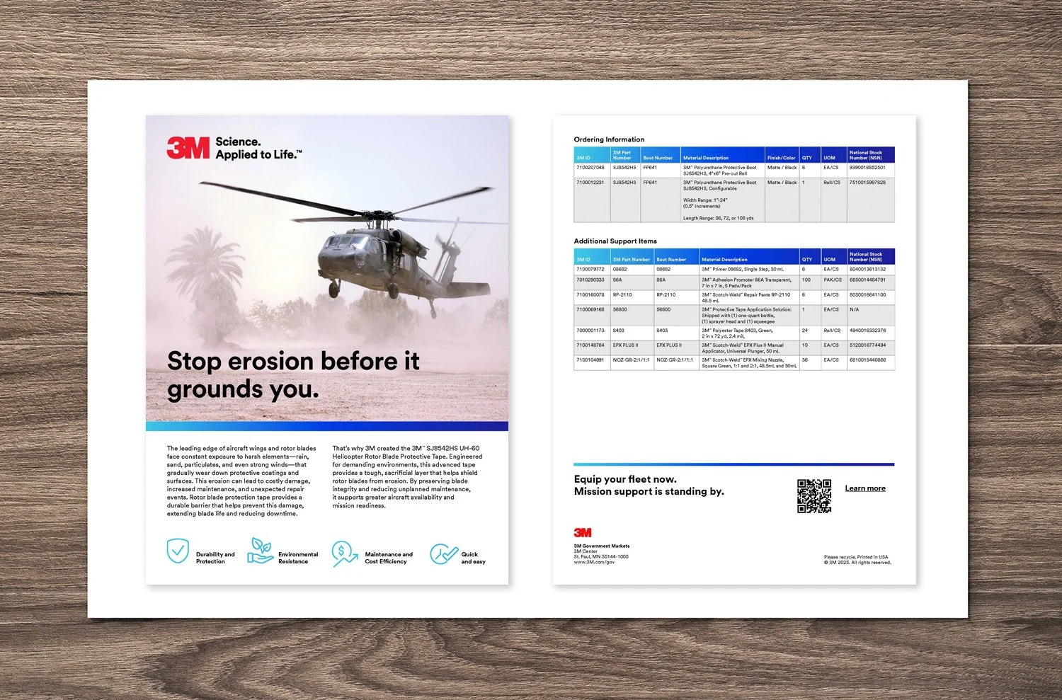  3M Aircraft Products sales order sheet 