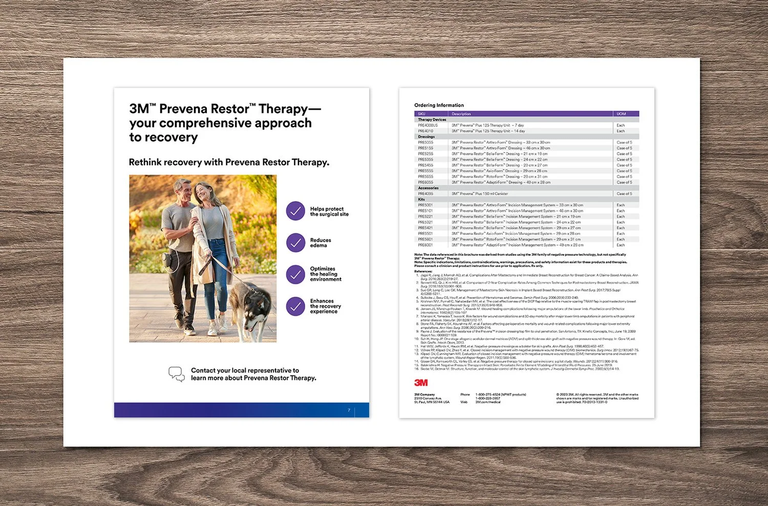  3M Prevena Restor product catalog pages 