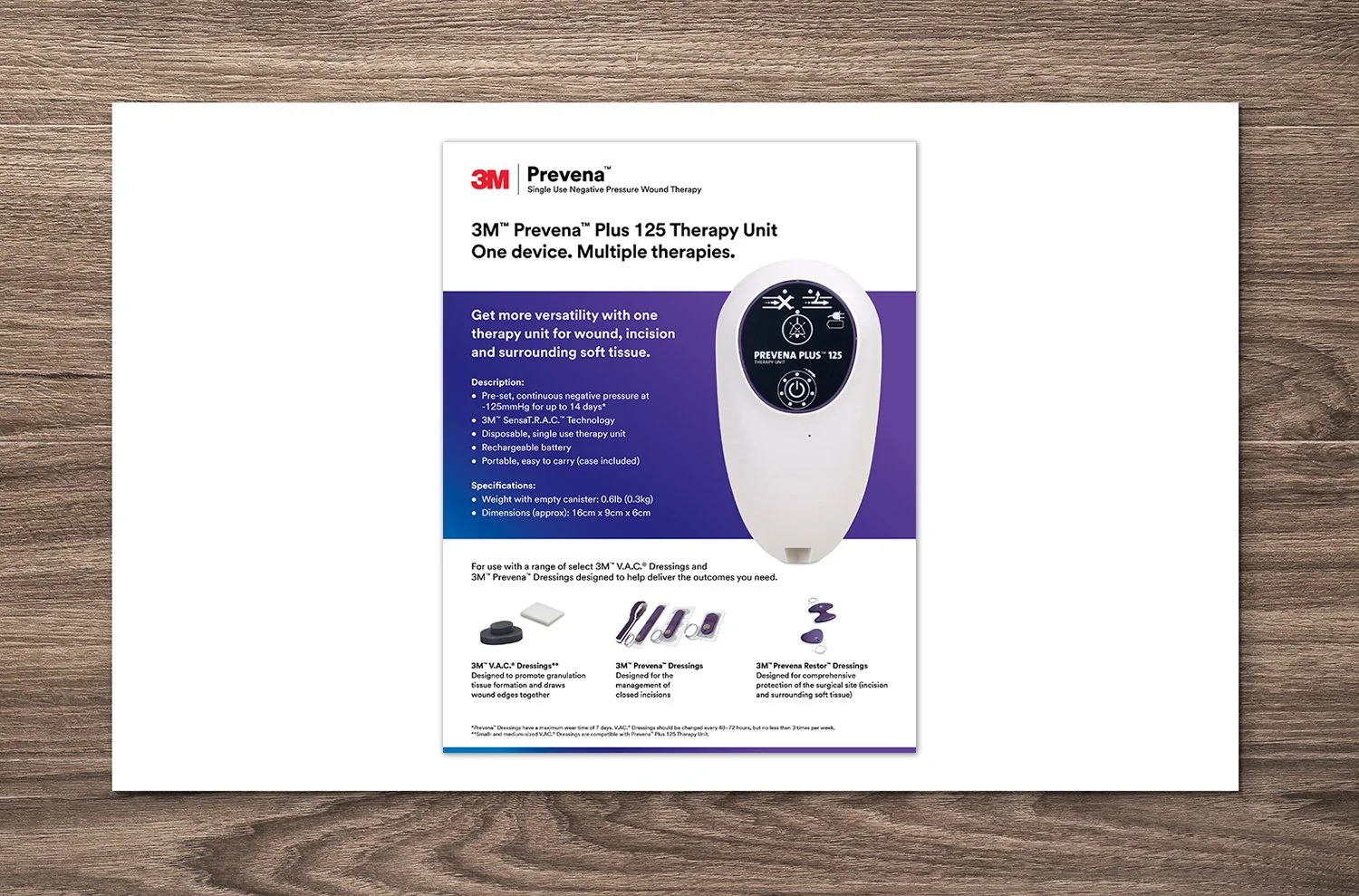  3M Prevena Therapy Device product brochure 
