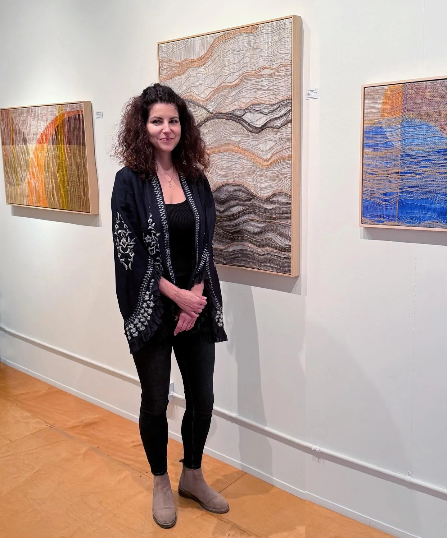 My heart is full. Thank you to all who came to see my exhibition Woven Portals. If you have not had a chance yet I will be here today, this Sunday 11am-5pm. After today visits are by appointment until December 18. ICB Building, Studio 200, Sausalito.