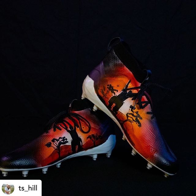 Thank you Taysom! We couldn&rsquo;t be more grateful for your support!  Auction starts now on NFL website. Get your bids in and #giveshade while scoring some rockin cleats! Posted @withrepost &bull; @ts_hill For centuries, disabled kids in Ghana have