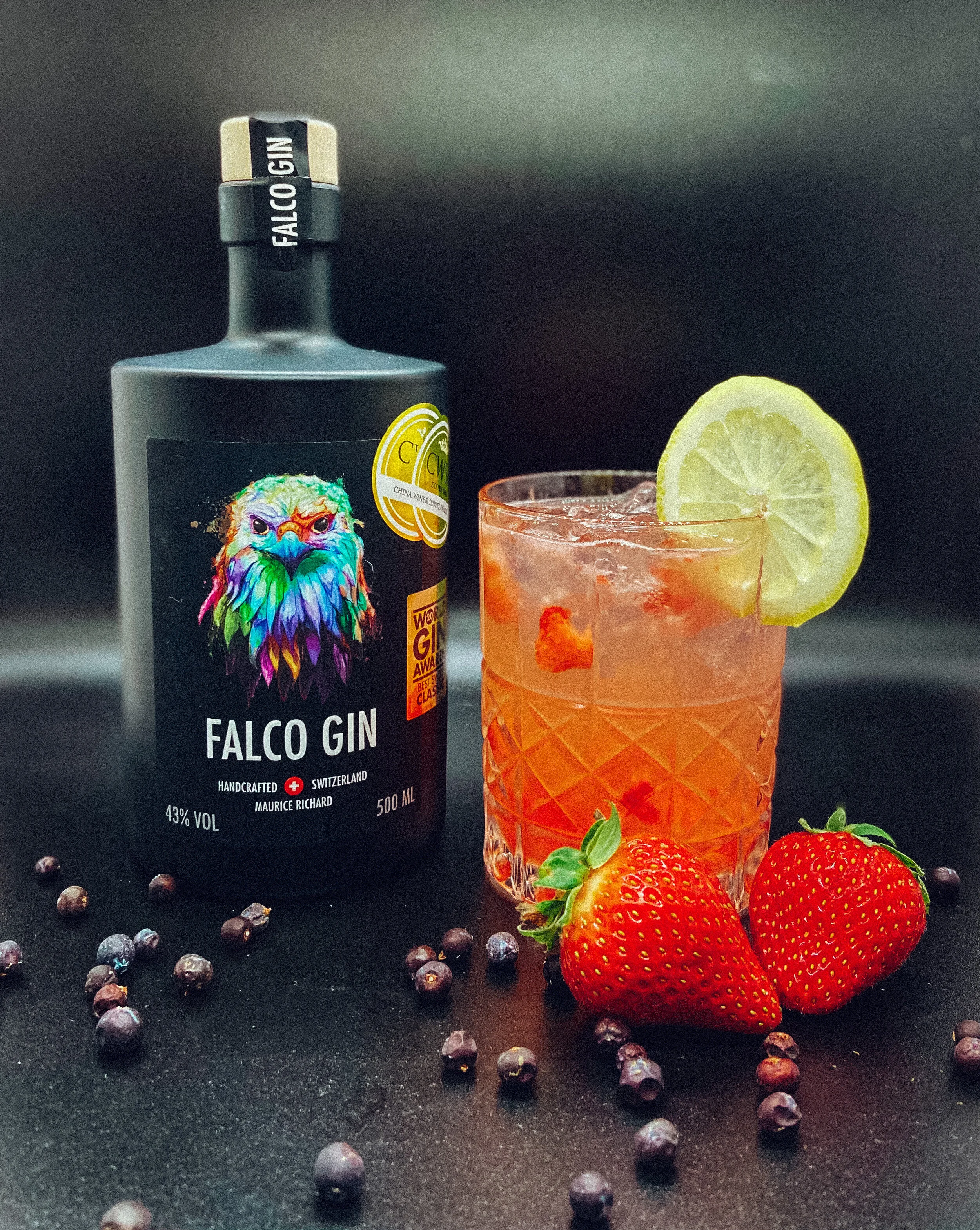 Navy Strength Gin - Strawberry Collins by Falco Gin