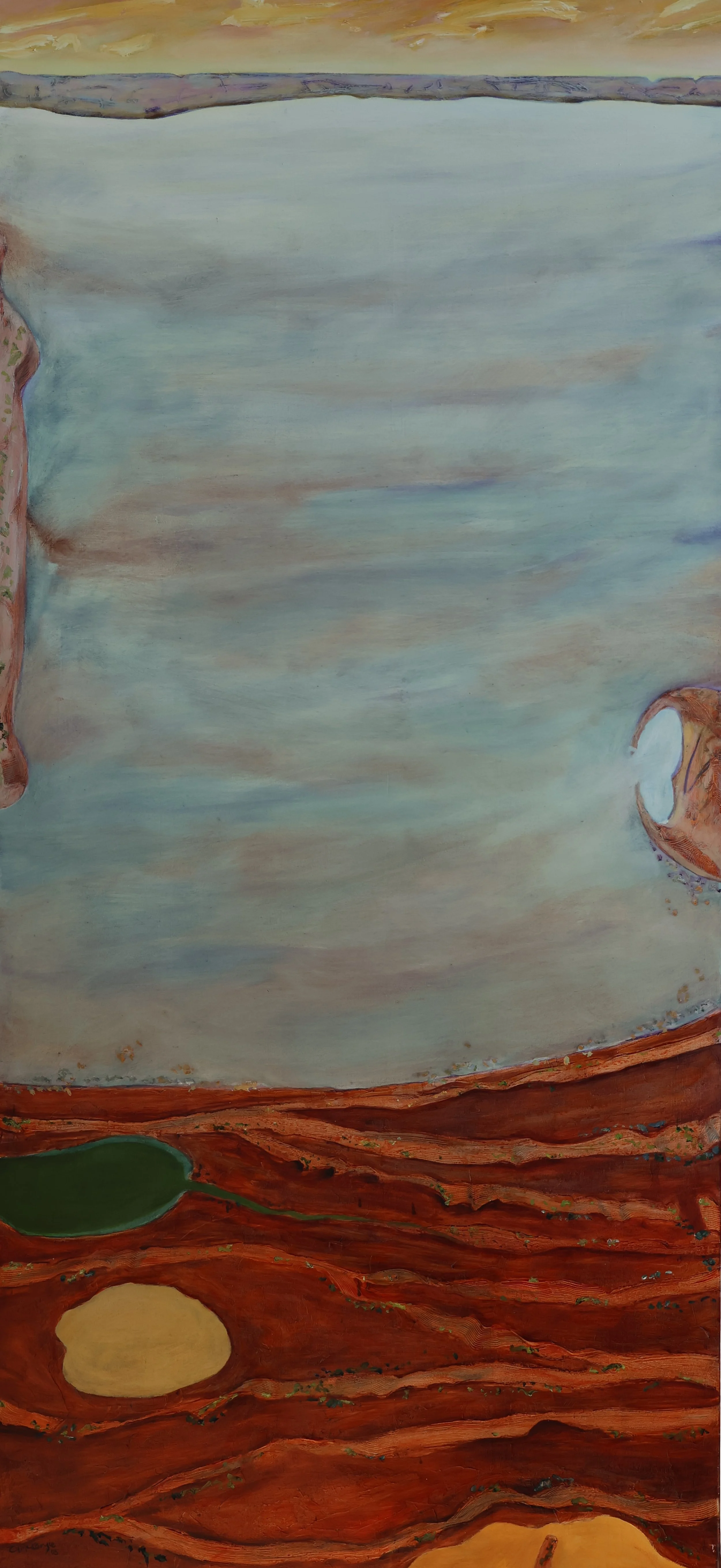'Lake MacDonald', 2005, acrylic and oil on canvas, 153 x 71 cm — $1,000