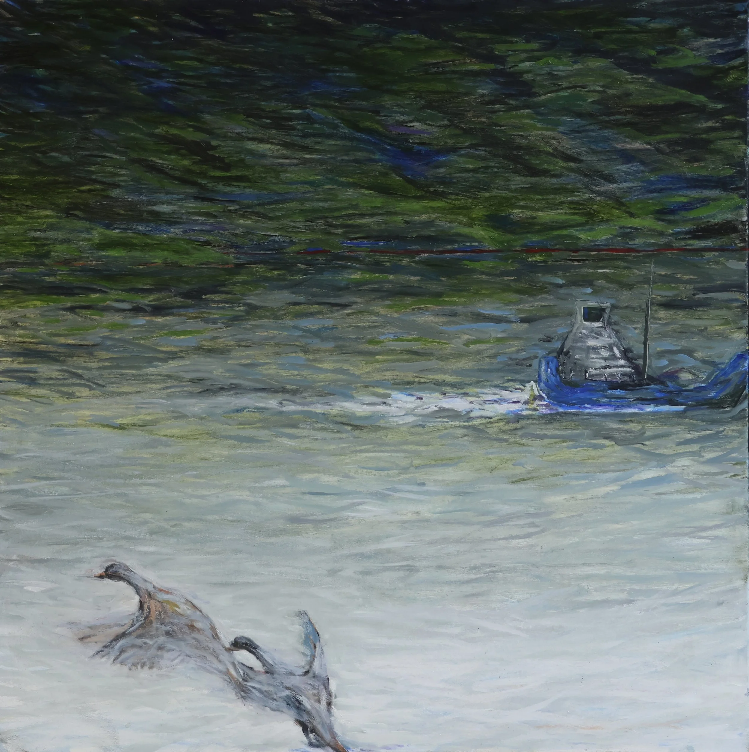 'Sunset, Dover', 2014, oil on canvas, 76 x 76 cm — $700