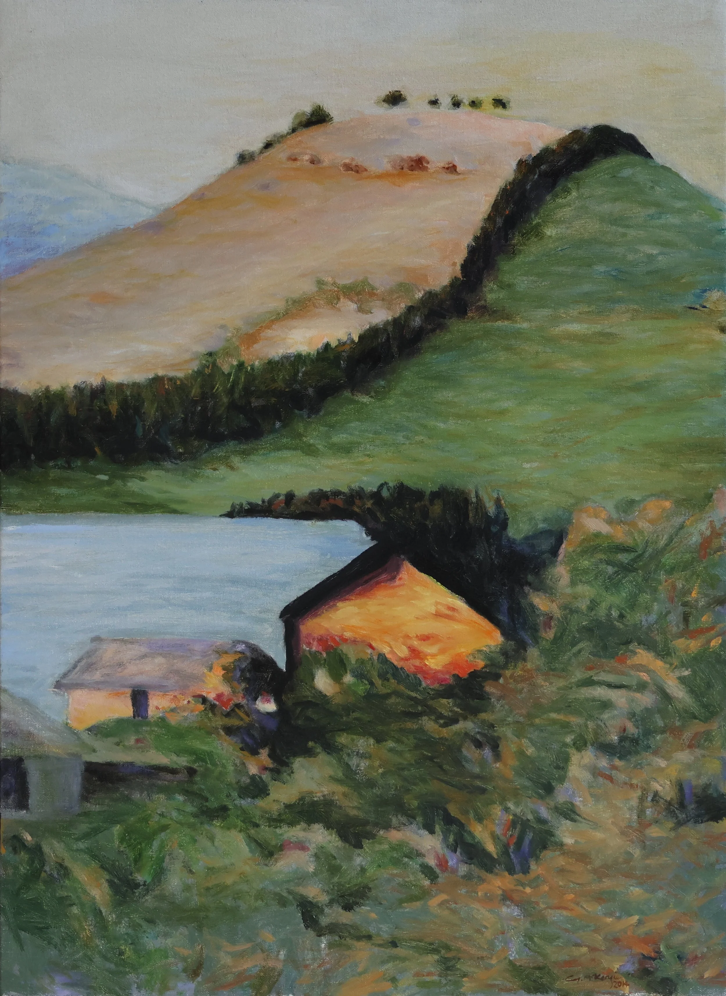 'Afternoon – Cremorne', 2014, oil on canvas, 56 x 76 cm — $600